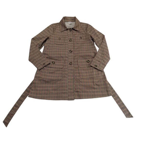 CAbi Houndstooth Sherlock Trench Coat Style# 3734 Sz M Excellent/Near New Sz M - Picture 3 of 12